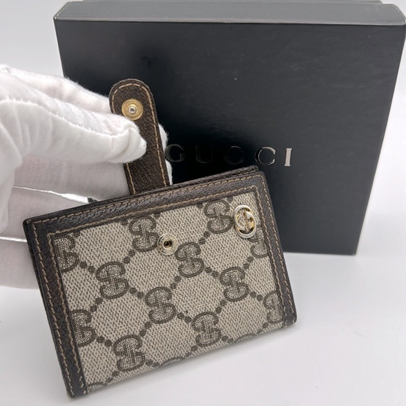 Gucci Vintage Card Holder W/ box, Care Card & Tissue Paper - Picture 8 of 11